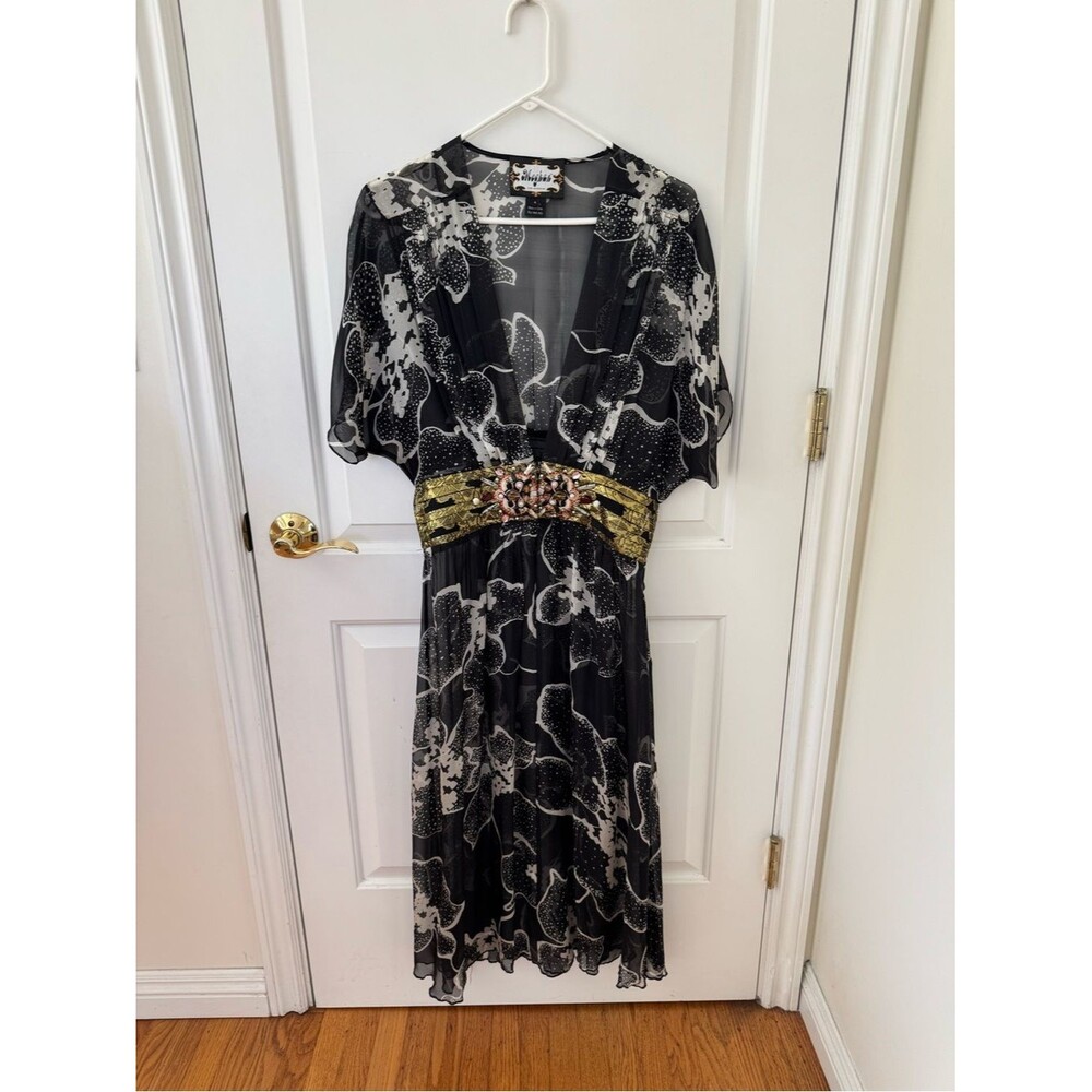 Meghan LA Silk Cover Up Dress Bohemian Ethereal Y2K Jlo Beach Vegas